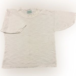 Jamenits Vintage 80s knit white tee-shirt (100% cotton)